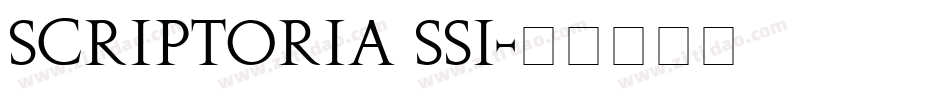 Scriptoria SSi字体转换